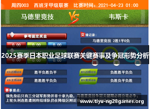 2025赛季日本职业足球联赛关键赛事及争冠形势分析